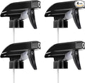 Bar5F 4-Pack Replacement Trigger Sprayer for Glass Bottles - Spray Nozzles, Mist and Stream Modes - Ideal for 16 oz Amber Glass Spray Bottles