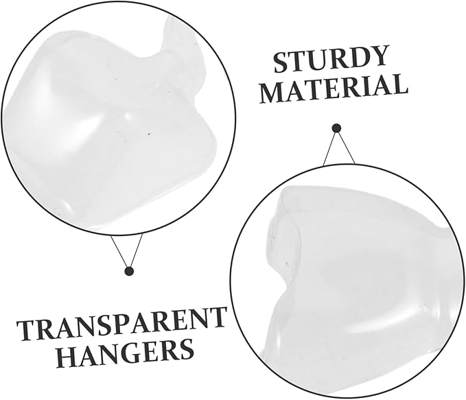 100pcs Transparent Doll Hangers Dress Form Rack for Organizing Doll Clothes Accessories and Storage