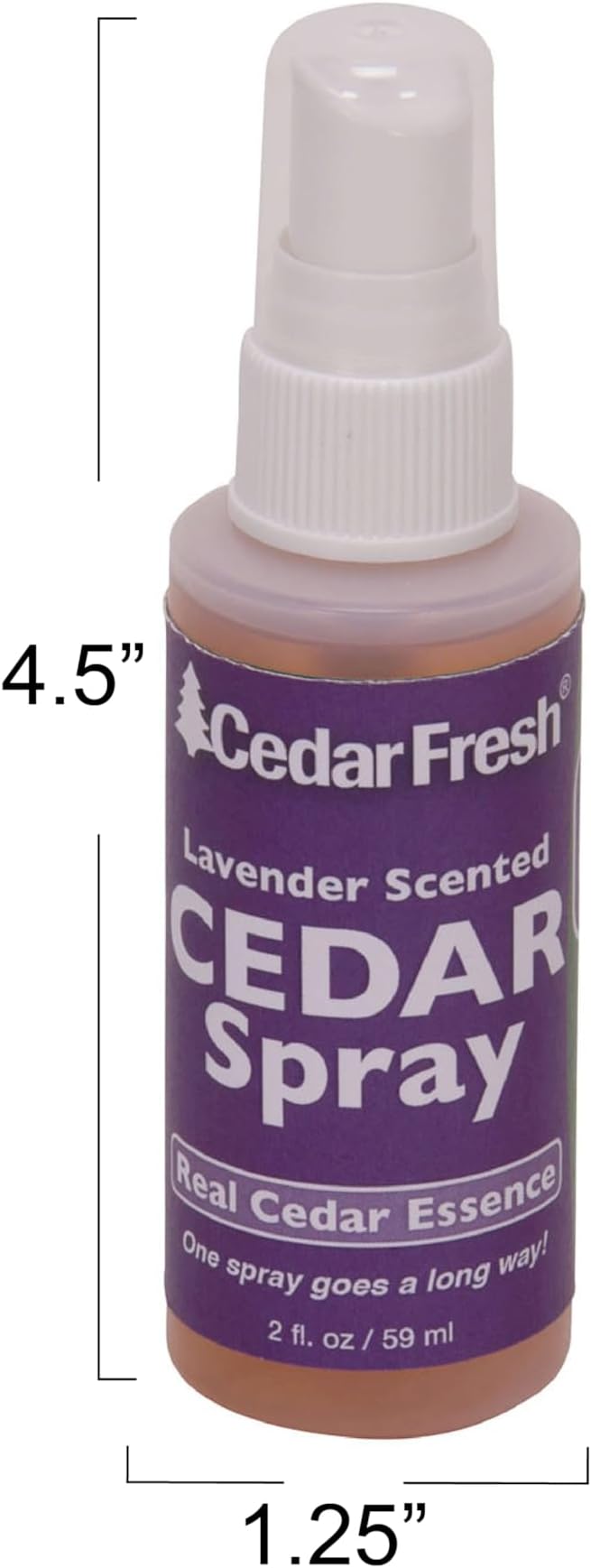 Household Essentials CedarFresh 84802 Cedar Power Spray with Lavender Essence Scent | Protects Closets | Restores Scent to Cedar Wood Accessories | 2 fl. oz., Purple