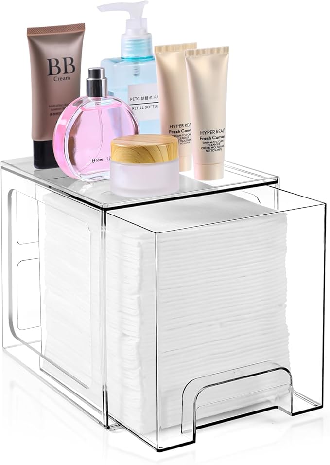 Disposable Face Towel Holder Intended For Face Towels XL, Facial Towel Storage Box Dispenser For Clean Towels For Bathroom