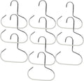 Durable Steel Hangers Maximize Closet Space with Versatile Storage, Hat Organizer Durable Stainless Steel, Durable Steels Hangers for Caps, Ties, Scarves, Clothes (White,10pcs)
