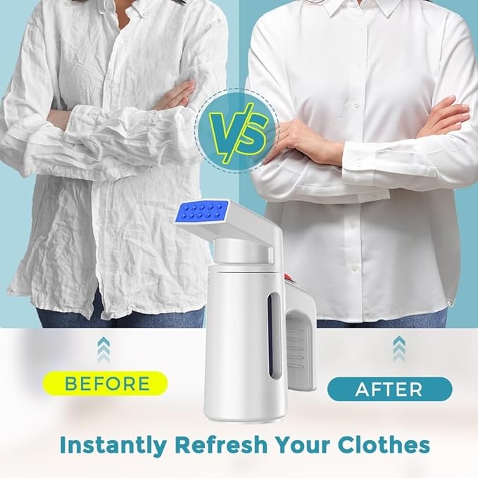 Steamer for Clothes, 700W Travel Handheld Light Steamer with 180ml Water Tank, Compact & Portable, Travel College Dorm Home Essentials Garment Steamer, White, GY168 (Only for 120V)