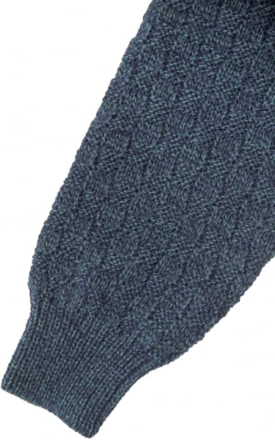 Aran Crafts Basket Stitch Crew Neck Sweater (100% Wool)