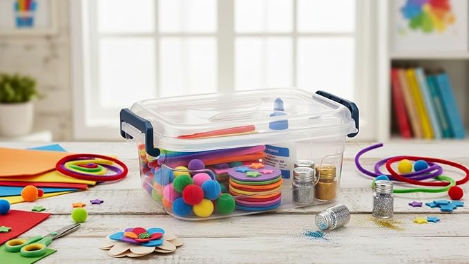Tribello Small Clear Storage Bins with Lids, 8-Pack Stackable Plastic Storage Containers for Home Organization – Totes for Closet and Underbed Storage, 2.6 Quarts