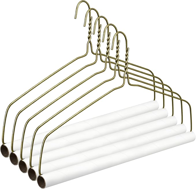 5 Sets Dry Cleaner Hangers 18" Drapery Hanger and Tubes Tablecloth Hangers Blanket Hanger Drapery with Strong 10.5 Gauge Wire for Heavy Items