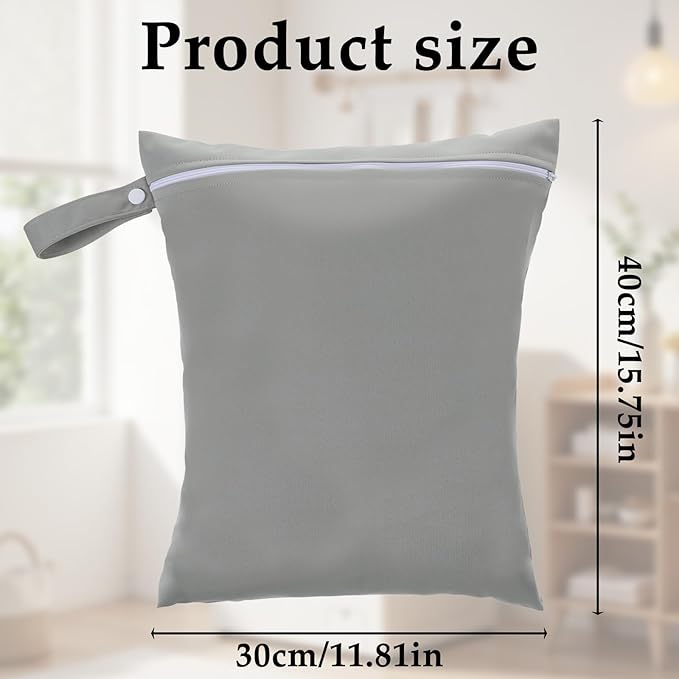2 Pack Washable Waterproof Wet Dry Large Dirty Clothes Bag, Travel Laundry Bags, Portable Wet Bags with Handles for Dirty Clothes, Gym, Camping, Ideal for Travel Gym and Swimming