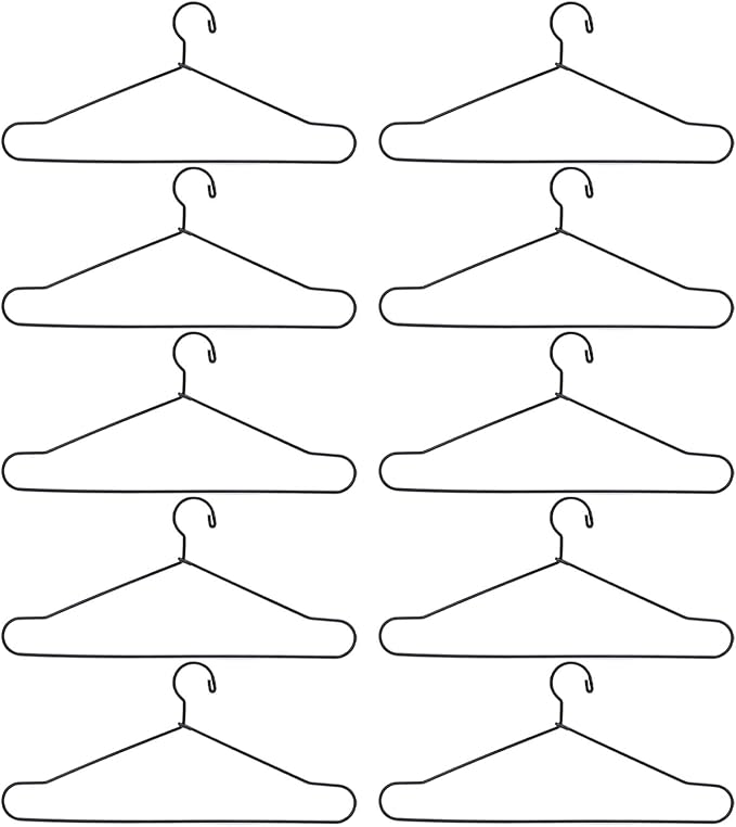 10Pcs Metal Doll Clothes Hangers, Doll Dress up Storage Clothes Organizer Rack, Doll Hangers Accessories (150mm)