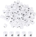 MECCANIXITY Clothes Hanger Marker Colored Hanger Sizer Garment Markers Tag (Number 46, White) for Garment Clothing Color Coding, Pack of 100 Pcs