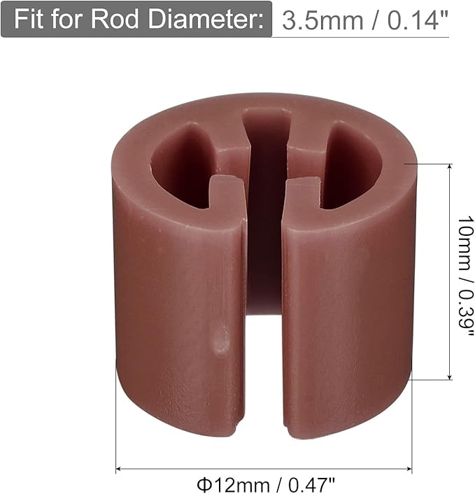 MECCANIXITY Clothes Hanger Marker Blank Fit 3.5mm Rod for Garment Color Coding Brown Count 300