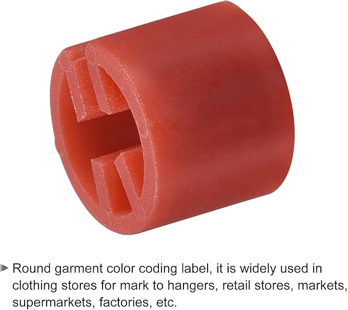 MECCANIXITY Clothes Hanger Marker Blank Fit 3.5mm Rod for Garment Color Coding Red Count 300