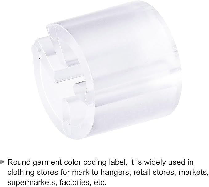 MECCANIXITY Clothes Hanger Marker Blank Fit 3.5mm Rod for Garment Color Coding Clear Count 300