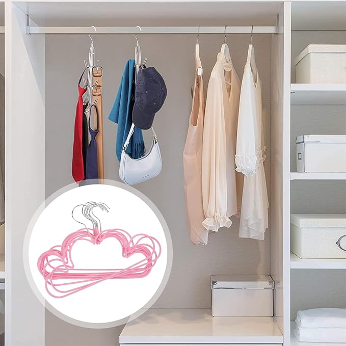 Heavy Duty Non-Slip Metal Clothes Hangers 10-Pack Cloud Shape Kids Hangers Space Saving Closet Organizer for Wet and Dry Clothes