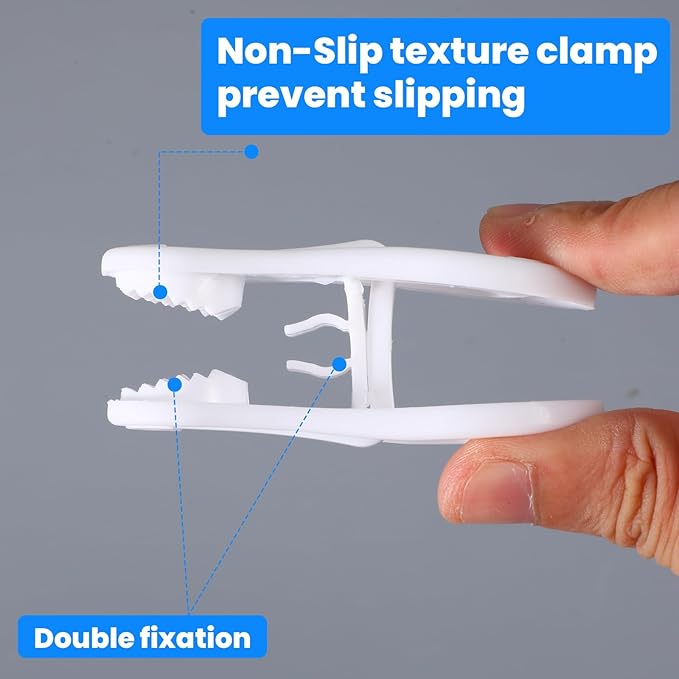 100 Pack White Hanger Clips Multi-Purpose Baby Hanger Clip, Plastic Clothing Clips for Socks, Hats, Food Chip Bags and Notes