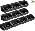 Clothes Organizers and Storage - Fabric Cube Bins with Handles, Storage Baskets for Shelves, Trapezoid Collapsible Boxes for Home, Dorm, Office, 10 Pack, Black