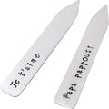 Personalized .925 Sterling Silver Collar Stays Present for Him, Custom Engraving, 2.25 inches