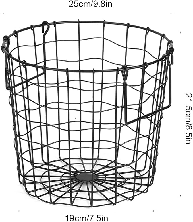 Iron Wire Laundry Hamper, Nusery Storage Basket Bin, Bathroom Iron Dirty Clothes Laundry Basket Storage Holder Organizer, Laundry Sorter Clothes Basket Organizer