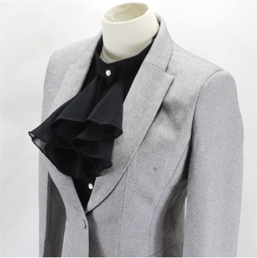 Chiffon Retro Renaissance Palace Fake Collar Suit Decorative Detachable Neck Ruffle Collars Victorian Accessories for Men