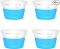 4 Pcs Silicone Laundry Measuring Cup 125ml Reusable Liquid Measuring Cup Laundry Detergent Dispenser Cups with Scale, Washable No Leak for Home Hotel