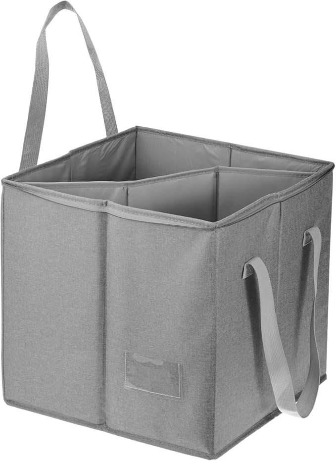 Clothes Organizer Bag-Rigid Containers with Lid, Large Hanger Holder Separate Triangle Hanger Caddy Organizer Box for Closet Tidier Laundry Rooms Wardrobe Drying Rack (1)