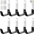 Heavy Duty Steel Garage Hooks,Garage Storage Utility Hooks,Anti-Slip Hanger, Tool Organizer,Steel Wall Mount Organizer, Garden Hose Hanger (Small-8PC)