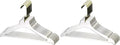YBM Home Quality Acrylic Clear Coat Hangers Made of Clear Acrylic for a Luxurious Look and Feel for Wardrobe Closet, Clothes Hangers Organizes Closet, with Bar, Gold w/Flat Hook, 4119-20