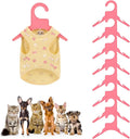 POPETPOP 20 Pcs Dog Clothes Hangers, Cute Pink Dog Drying Coat, Plastic Pet Apparel Hangers, Puppy Drying Racks for Dolls Cats Small Animals (Pink)