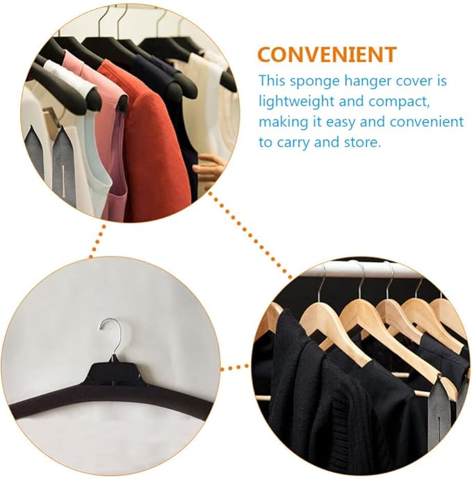 Clothing Hanger Sponge Cover 50pcs Non-slip Foam Hanger Pads Protective and Convenient Covers