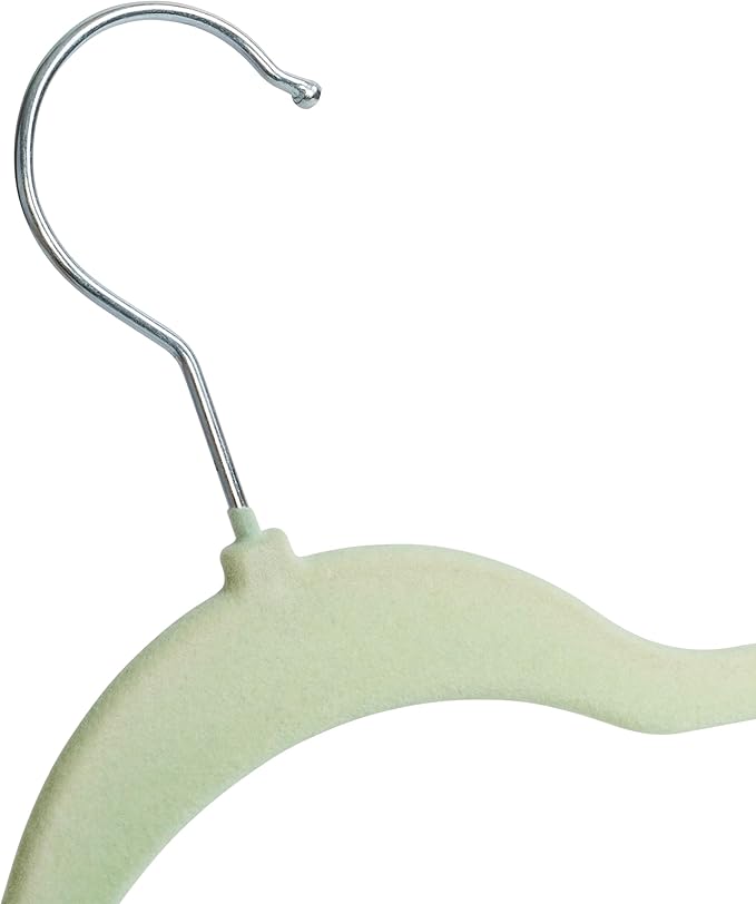 Honey-Can-Do 25-Pack Slim-Profile Non-Slip Velvet Hangers, Mint