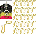 Picowe 50 Pack Gold Metal Clothes Connector Hooks Space Saving Hanger Extender Clips Organizer Strong Mini Outfit Cascading Hooks
