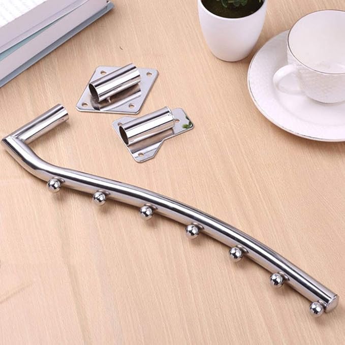 Clothes Hanger Rack, Folding Coat Hanger Hooks Wall Mounted, Space Saver Stainless Steel Drying Rack with Swing Arm Hook Holder Towel Hanger for Closet Storage Organizer Bathroom Bedroom Laundry Room
