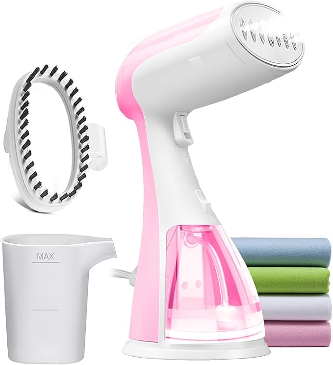 Handheld Travel Steamer for Clothes - 1350W Portable Clothes Steamer Hand Held, 15-Second Heat Up, Remove Wrinkles with Heat-Resistant Steam, Make Clothes Soft & Smooth