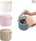 4 Pack Bra Washing Bags for Laundry, Large 7x6in Delicate Underwear Laundry Bags with 3D Structure, Double Frame Support, Soft Side Panels, Thick Mesh(4, Beige & Green & Pink & Yellow)