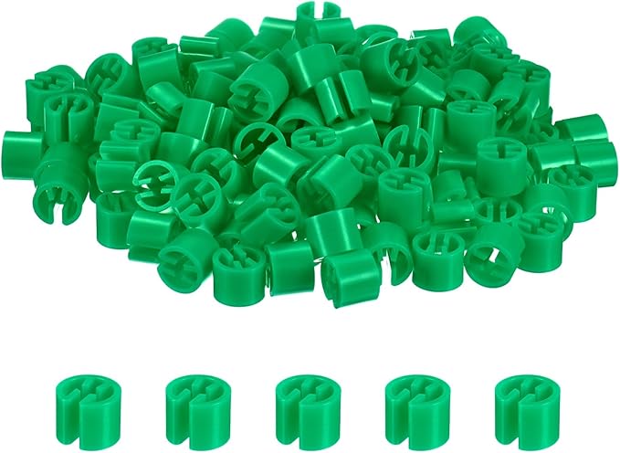 300-Pack Clothes Hanger Markers Blank, Plastic Garment Color Coded Size Clips Fit 3.5mm Rod for Clothing/Wire Hangers, Colored Coding Marker [Dark Green]