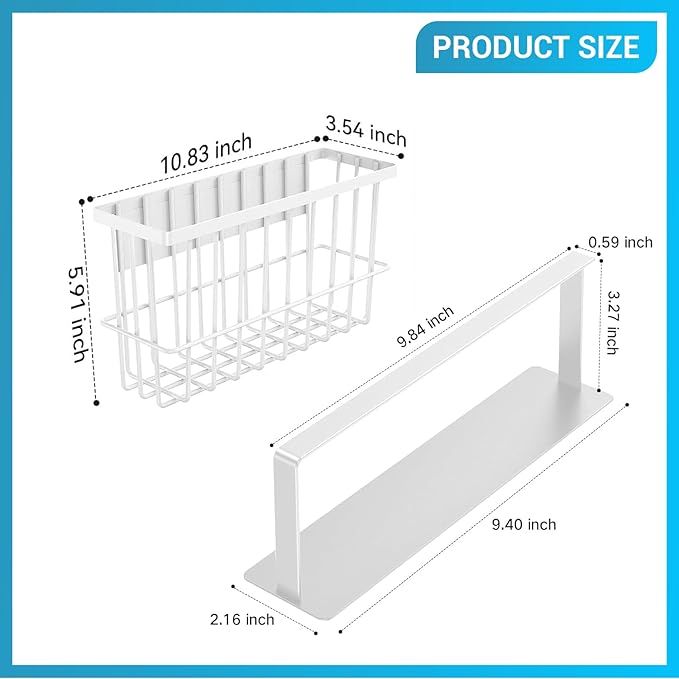 Magnetic Dryer Ball Holder wiht Hanger Organizer, Dryer Balls Storage Wire Basket Container Rack Magnetic Lint Bin and Dryer Ball Holder for Space Saving Hanger Holder for Your Laundry Room