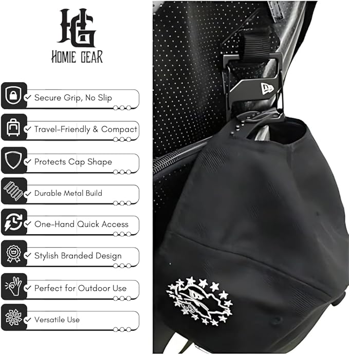 Homiegear Branded Cap Clip Black