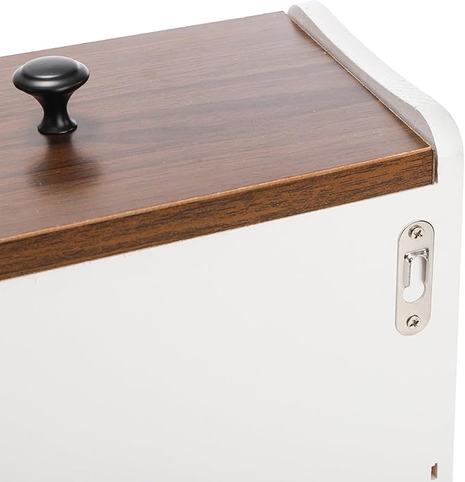 Goaste Dryer Sheet Holder with Drawer, Wood Dryer Sheet Dispenser with Lid, Farmhouse Laundry Pods Container Box, Wall Mount Fabric Softener Organizer for Laundry Room Storage and Organization