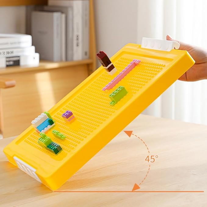 Plastic Organizer Bin, Double Layer Storage Box with Lid Cover, 30 Compartment Portable Craft Container for Home, Office