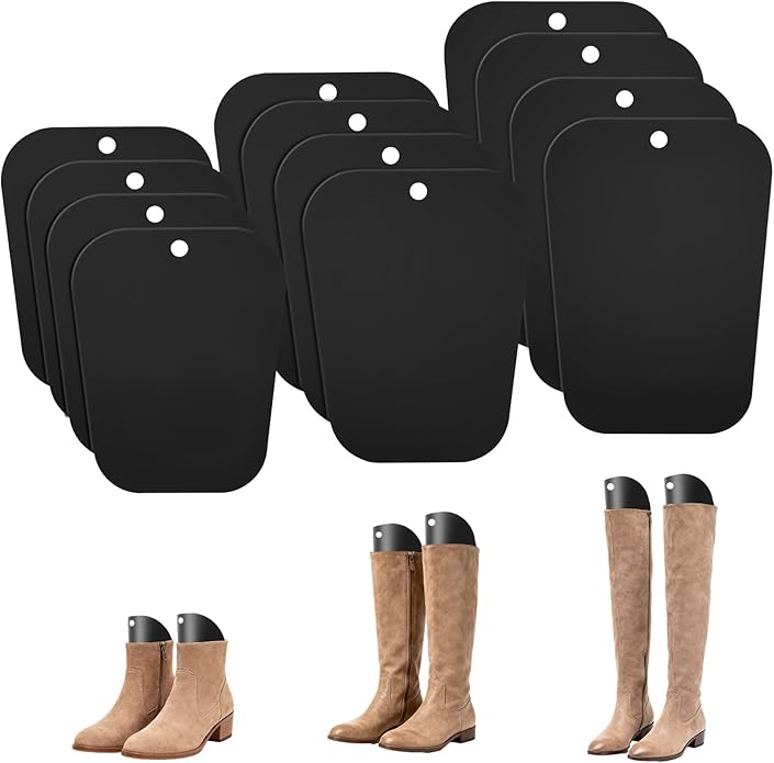 6 Pairs Tall Boot Shapers – Reusable Inserts to Prevent Bending, Creasing & Maintain Shape for Women and Men Boots (6 Pair, 12/14/16 inches)