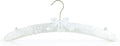 HANGERWORLD 5 Pack of White Satin Padded Hangers, 17inch Bridesmaid Bridal Bride Hanger for Wedding