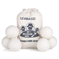 Wool Dryer Balls 6 Pack XL, 3" Genuine New Zealand Wool to Core, 100% Organic Fabric Softener Alternative, Baby Safe & Chemical Free, Reduce Wrinkles & Shorten Drying Time (White-6pcs)