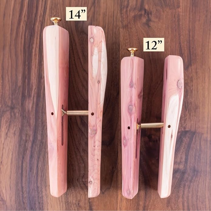 FootFitter Cedar Boot Tree Shaft Shaper, Reduce Creases & Maintain Shape, Unisex Wooden Boot Inserts, USA Aromatic Cedar