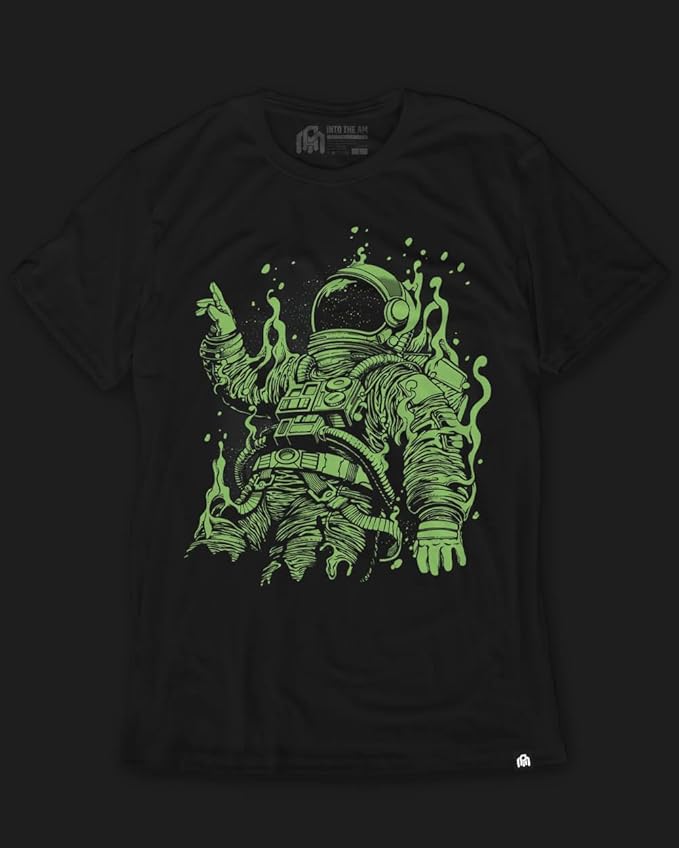 INTO THE AM Graphic Tees for Men S - 4XL Premium Short Sleeve Colorful T-Shirts Trippy Space Designs