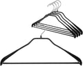 Mawa by Reston Lloyd BodyForm Series Style 42/LS, Non-Slip Steel Clothing Hanger for Suits, Dresses, & Shirts, 1½ inch Wide Shoulder Support and Pant Bar, Set of 60, Black
