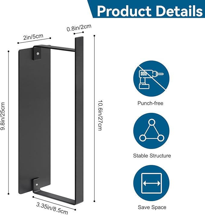 Magnetic Hanger Holder for Dryer/Washer Laundry Room, Strong Magnetic Hanger Storage Organizer Rack Extra Large 1Pack Black