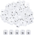 MECCANIXITY Clothes Hanger Marker Colored Hanger Sizer Garment Markers Tag (Number 16, White) for Garment Clothing Color Coding, Pack of 150 Pcs