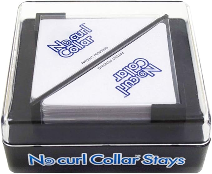 No Curl Collar Polo Shirt Collar Stays (You Choose: Peel-&-Stick or Iron-on)