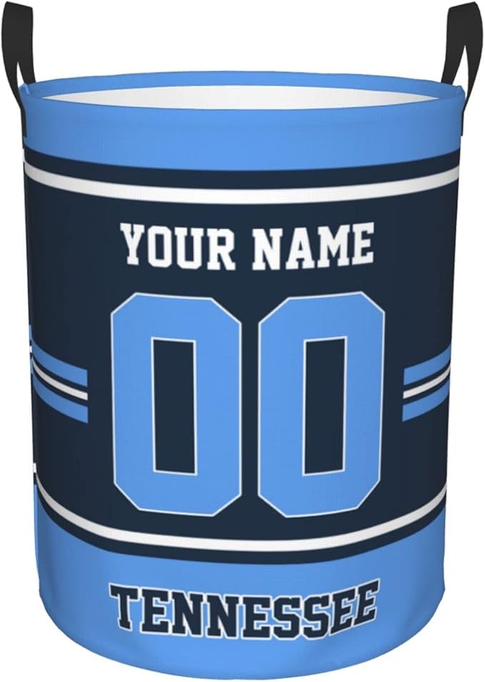 Custom Tennessee Laundry Hamper Personalized Laundry Basket Customized Name And Number Collapsible Storage Basket for Bedroom Bathroom Living Room Gifts