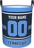 Custom Tennessee Laundry Hamper Personalized Laundry Basket Customized Name And Number Collapsible Storage Basket for Bedroom Bathroom Living Room Gifts