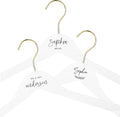Andaz Press Personalized Bridal Hanger - Premium White Wooden for Wedding Dress, Bridesmaid Dresses, Bridal Party - Custom Name Wedding Gift, Flower Girl - 1-Pack