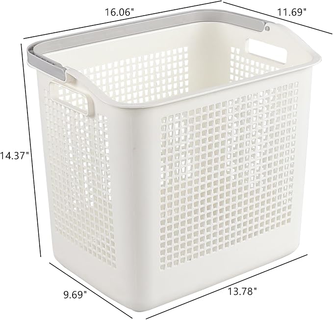 35l Clothes Basket Set of 4, Clothes Hampers for Laundry with Carry Handle